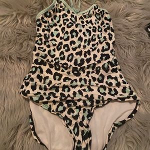 Cheetah colored bathing suit